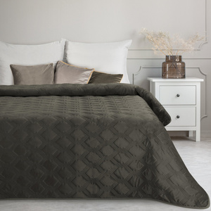Quilted Velvet Bedspread Sofia5 Steel 200 x 220