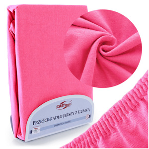 Jersey sheet with elastic 023_D Fuchsia 200x220