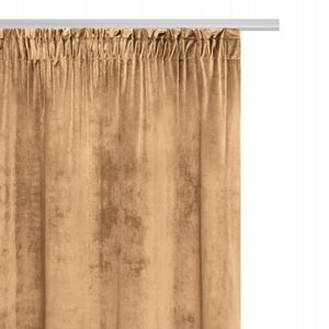 Curtain 140 x 270 Decorative Velvet Soft Mustard