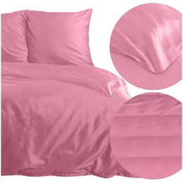 Bedding 220 x 200 3pc Satin Nova3 Pink