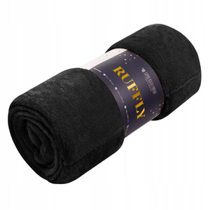 Blanket 200 x 220 Microfiber Frill Ruffly Black
