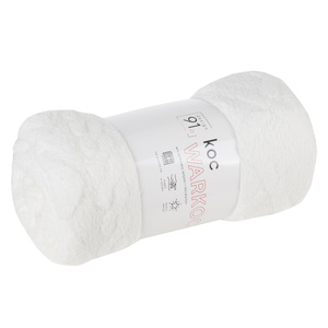 Blanket 200 x 220 Design Microfiber Braid White