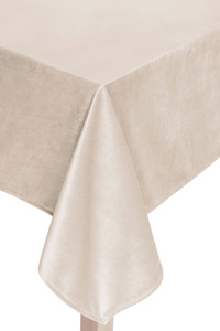 85 x 85 Decorative Velvet Soft Beige Tablecloth