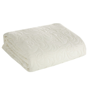 Quilted Decorative Bedspread 220 x 240 Len4 Cream