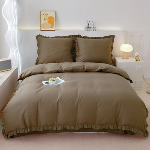 Bedding 160 x 200 3pc Cotton with Ruffles Lynda 03
