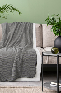 Blanket 150 x 200 Microfiber Two-sided Panda Black+White