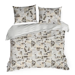 Cotton Bedding Set 160 x 200 3pcs Sonia 39