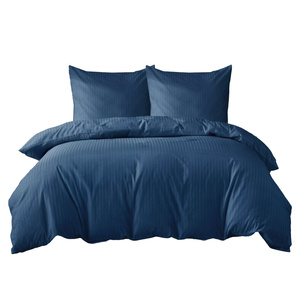 Bedding 220 x 200 3pc Cotton Adamaschek Navy Blue