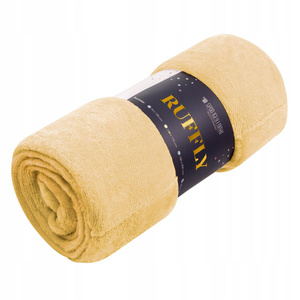 Blanket 150 x 200 Microfiber Frill Ruffly Mustard