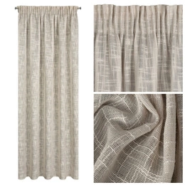 Curtain 140 x 270 Decorative Tape Rubi Beige