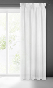 Decorative Curtain Margo 140 x 270 Tape White