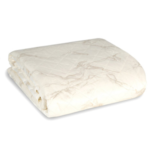 Quilted Velvet Bedspread 170 x 210 Luiz6 Cream+Gold