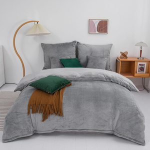 Bedding 160 x 200 3pc Microfiber Teddy Bear Cozy Gray