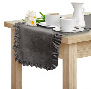 Table Runner 40 x 160 Decorative with Ruffles Ligia 06