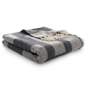 Blanket 150 x 200 Cotton Boho Aredo 11 Black