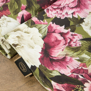 30 x 40 4pc Decorative Velvet3 Napkin Olive+Pink