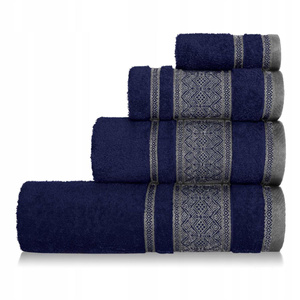 Towel 100 x 150 Cotton Panama 500g/m2 Navy blue