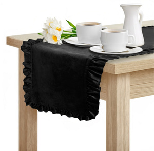 Table Runner 40 x 160 Decorative with Ruffles Ligia 10