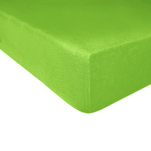 Terry sheet with elastic 025_D Dark Green 200x220