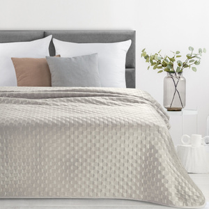 Quilt 220 x 240 Quilted Velvet Sofia4 Beige