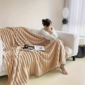 Blanket 160 x 200 Microfiber Plush Shirley Stripes 04