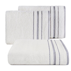 50 x 90 Bath Towel Cotton Coral 01 White