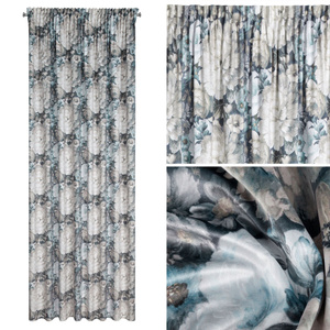 Curtain 140 x 270 Decorative Lucia Cream+Blue