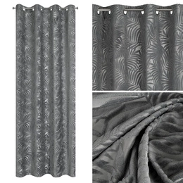 Curtain 140 x 250 Decorative Livia Steel Splits