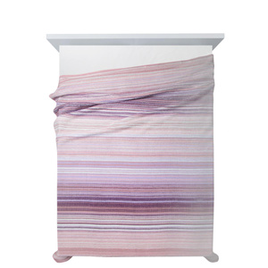 Blanket 200 x 220 Cotton-Acrylic Amber1 Stripes P+W