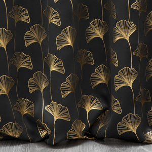 Curtain 135 x 250 Decorative Blackout Clara3 Black