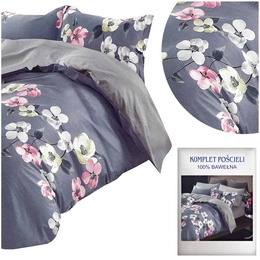Cotton Satin Bedding in Flowers Double-sided No. A1141 200x220NP 3 parts