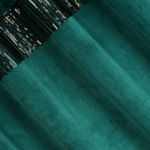 Velvet Jasper Curtain 140 x 250 Dark Turquoise