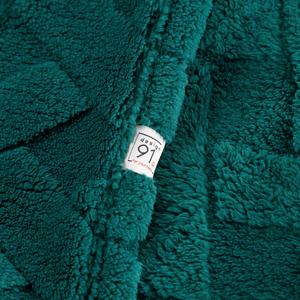 70 x 160 Plush Blanket Herringbone Caro C. Green