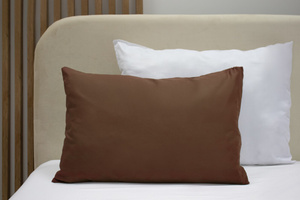 Cotton pillowcase 50 x 80 Solid Ola Brown