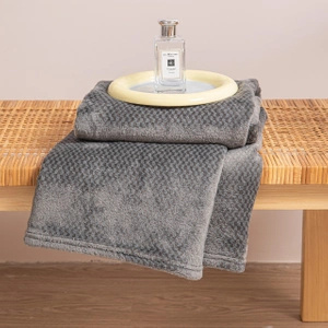 Blanket 200 x 220 Plush Microfiber Willy Graphite