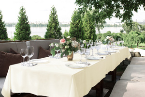 Tablecloth 110x160 Stainproof Classic Savio Cream