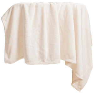 70 x 150 Plush Microfiber Willy Cream Blanket