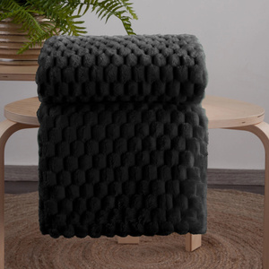 Blanket 70 x 160 Microfiber Design Cindy6 Black