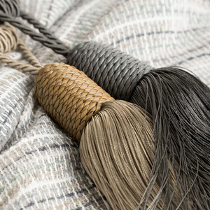 Decorative Cord for Curtains 70 x 33 Lara Black