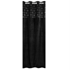 Curtain 140 x 250 Decorative Velvet Glossy Black