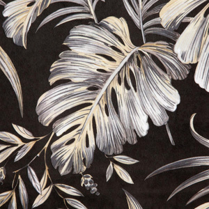 Curtain 140 x 250 Decorative Velvet Magi Black+Beige
