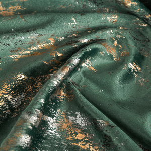 Curtain 140 x 250 Velvet Eyelets Tami Dark Green