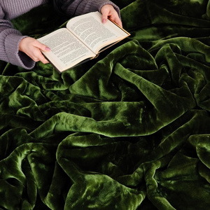 Blanket 160 x 200 Acrylic Solid Warm Yasemin 10