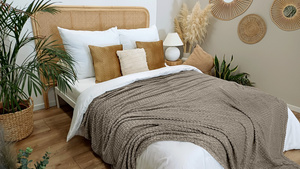 Blanket 160 x 200 Microfiber Embossed Plush Ala 3D Circles 03