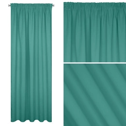 Blackout Logan Tape Curtain 140 x 270 Turquoise