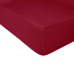 Terry sheet with elastic 019_D Maroon 90x200