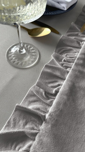 Table Runner 40 x 180 Decorative with Ruffles Ligia 07
