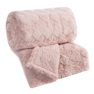 200 x 220 Stamped Plush Nancy Powder Blanket