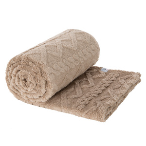 Blanket 200 x 220 Design Microfiber Braid Beige
