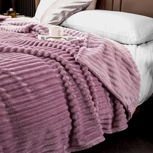 Blanket 200 x 220 Microfiber Plush Cadence Stripes 03